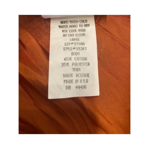 Vintage Backroad Blues Tapestry Cabin Scene Vest USA Made Large Winter Christmas - Picture 9 of 9